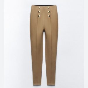 Zara tight fit leggings with side buttons